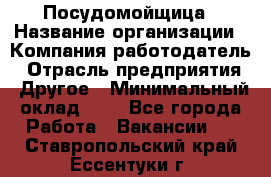 Посудомойщица › Название организации ­ Компания-работодатель › Отрасль предприятия ­ Другое › Минимальный оклад ­ 1 - Все города Работа » Вакансии   . Ставропольский край,Ессентуки г.